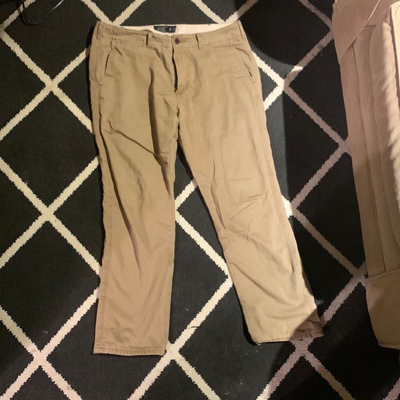 Abercrombie & Fitch Flannel Lined Chino Size 32W 30 L - Picture 1 of 4